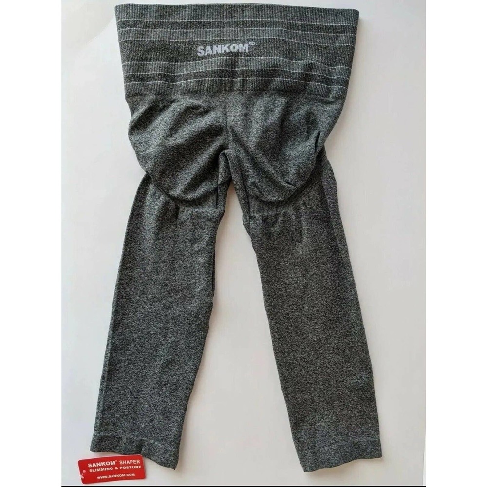 SANKOM Leggins Posture Correction Yoga Swiss Design Tech Gray Womens S/M NEW